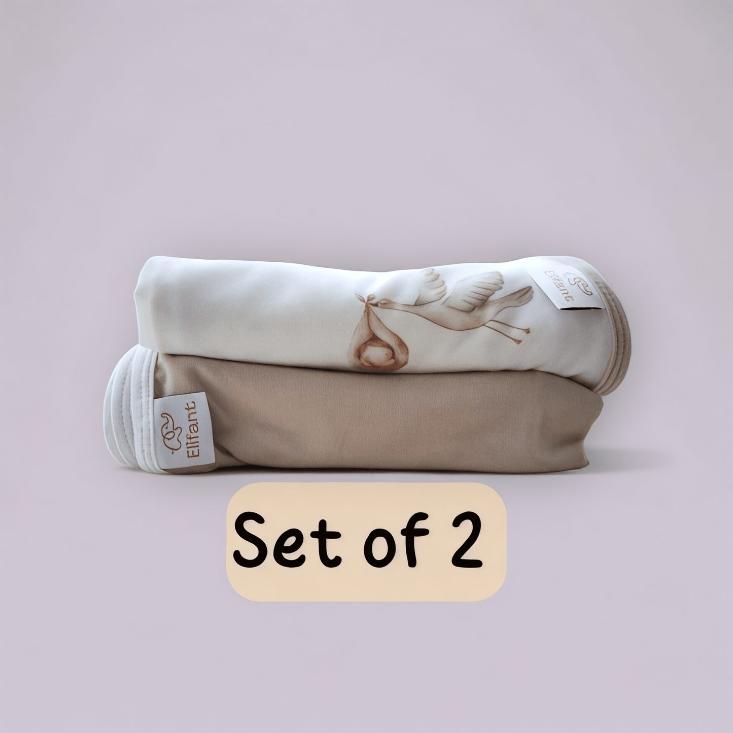 Set of 2 Bath Swaddle Blankets - Elifant