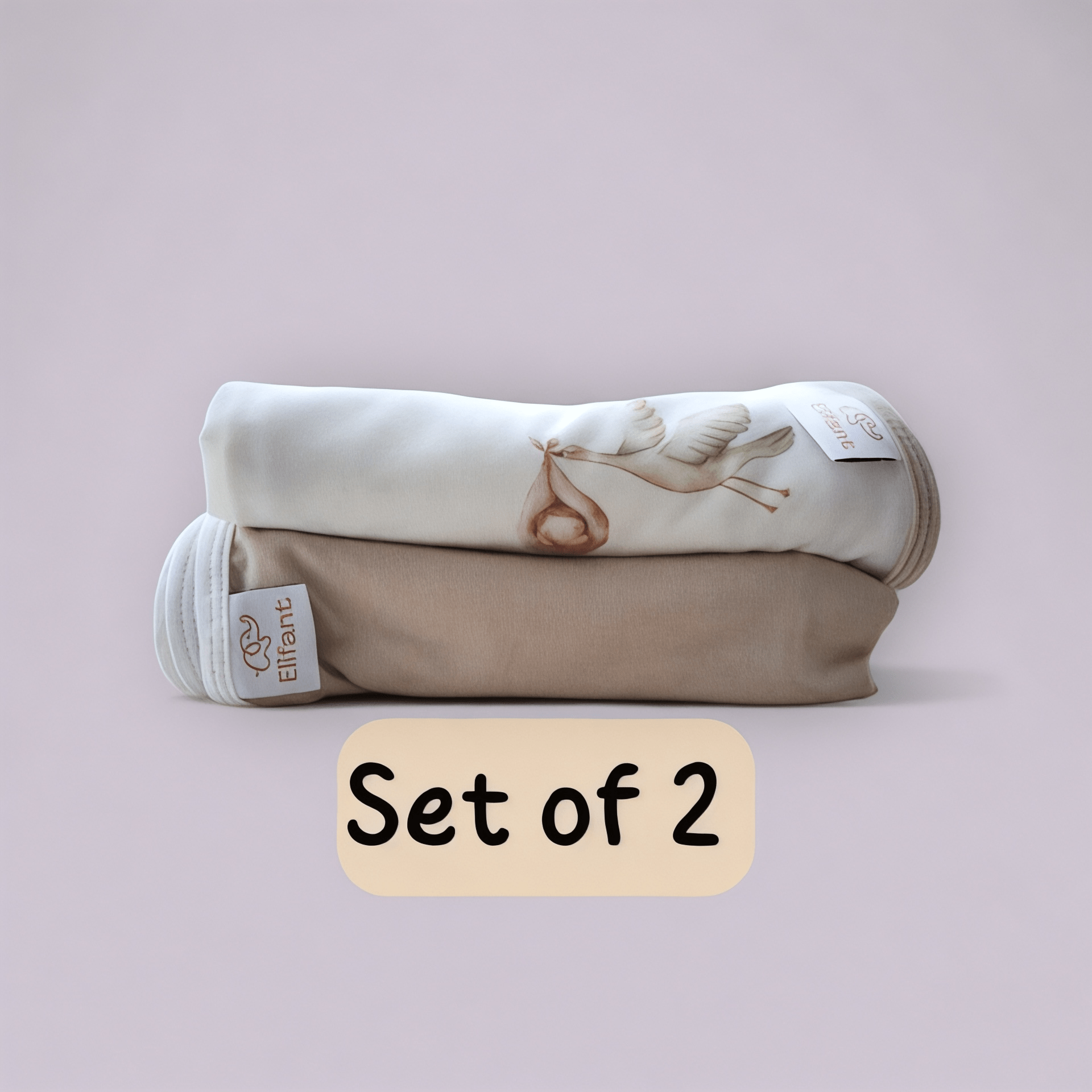 Set of 2 Bath Swaddle Blankets - Elifant