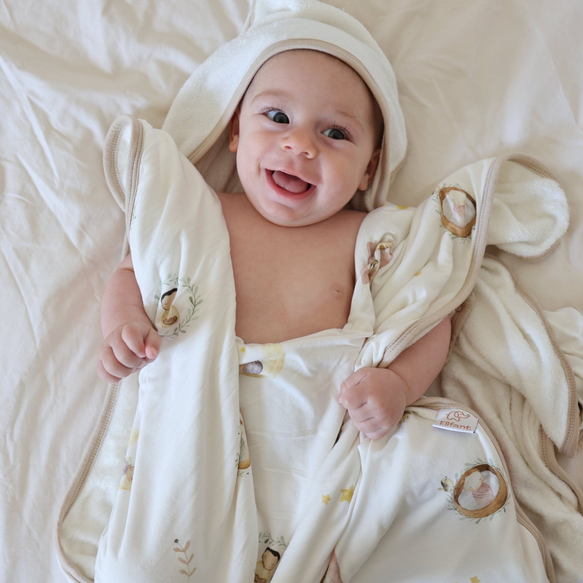 Set of the Bath Swaddle Blanket + Towel - Elifant